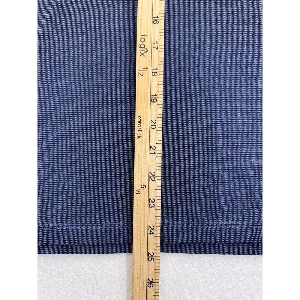 Tommy Bahama Palmetto Paradise Mens Polo Large Modal Tencel Blend Textured Blue - Picture 2 of 7